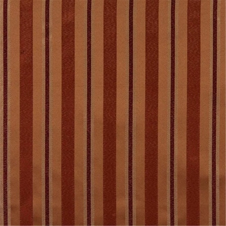 Designer Fabrics 54 in. Wide Striped Orange- Red And Gold Damask Upholstery And Window Treatment Fabric E629